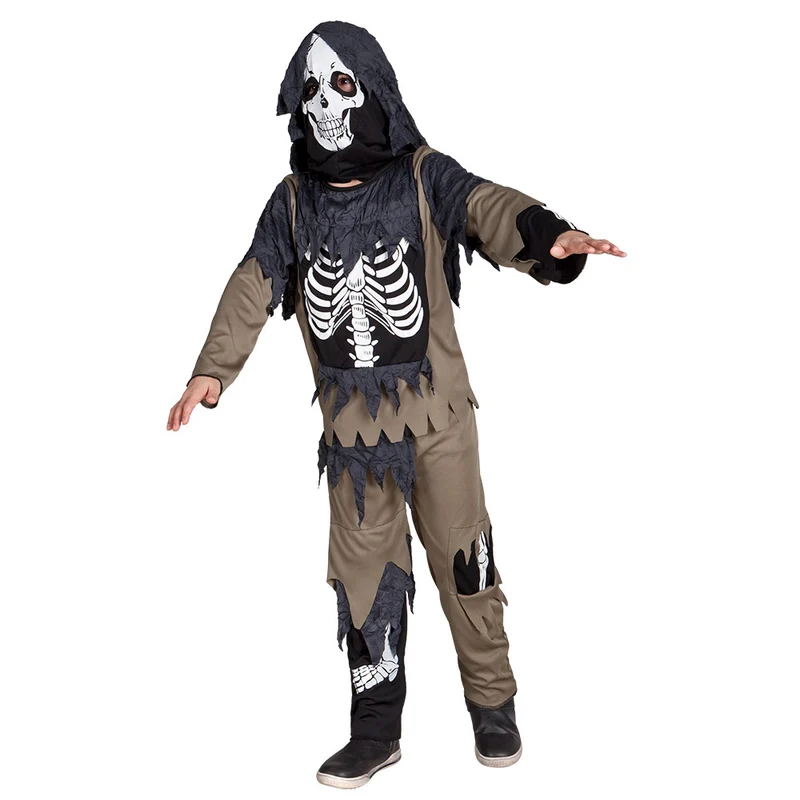 Kostüm Kid Zombie Skelett 7-9 J.