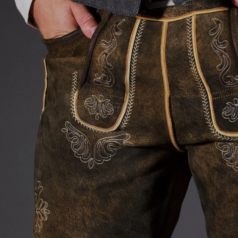 Datschi Trachten Lederhose Sigmund Braun Rustikal