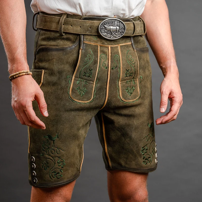 Datschi Trachten Lederhose Andreas Braun Grün