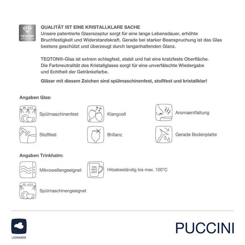 Sektglas Geschenkset PUCCINI 5-teilig 280 ml