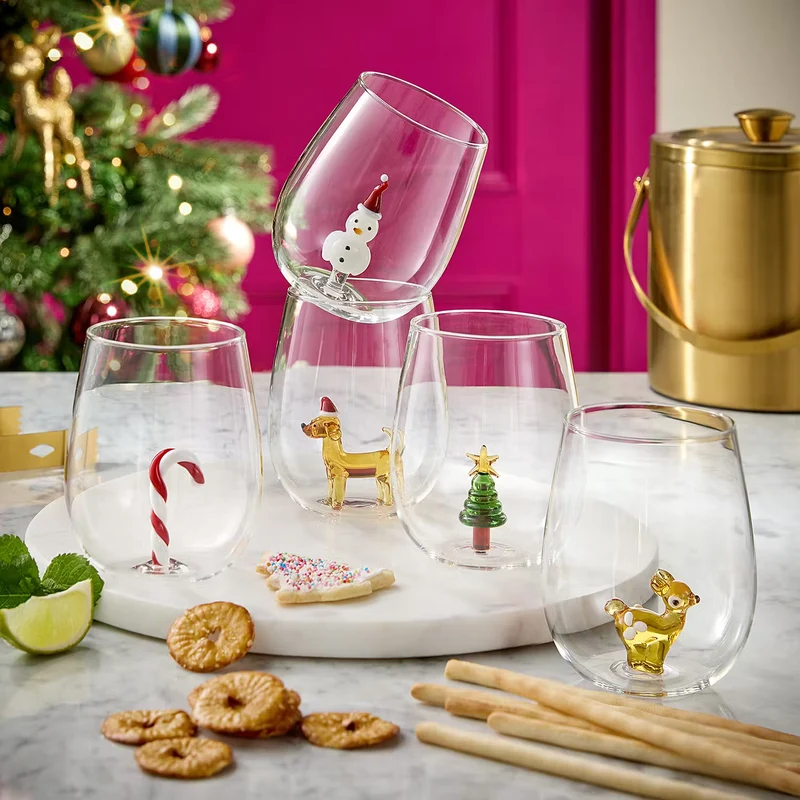 MERRY & JOY Trinkglas Candy Cane