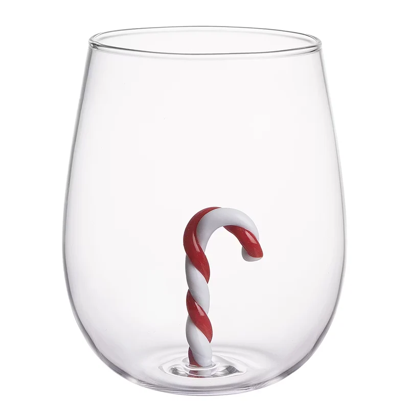 MERRY & JOY Trinkglas Candy Cane