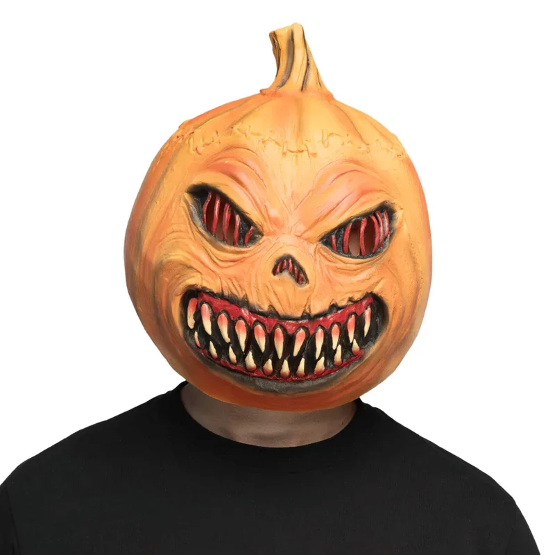 Halloween Latex Maske "Pumpkin Monster" | Orange
