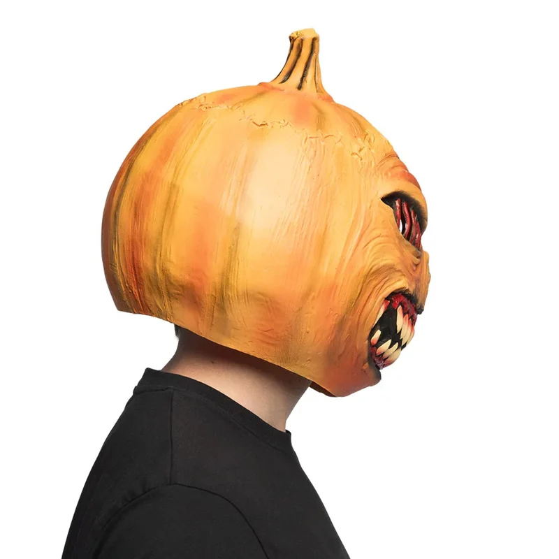 Halloween Latex Maske "Pumpkin Monster" | Orange