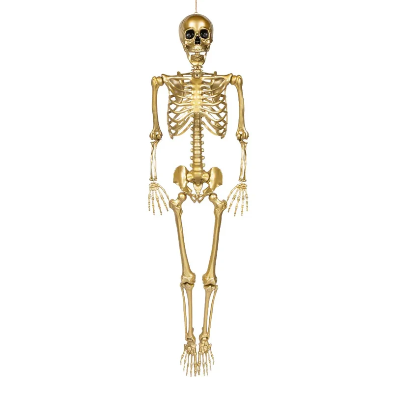 Halloween Deko Skelett Gold | 160 cm