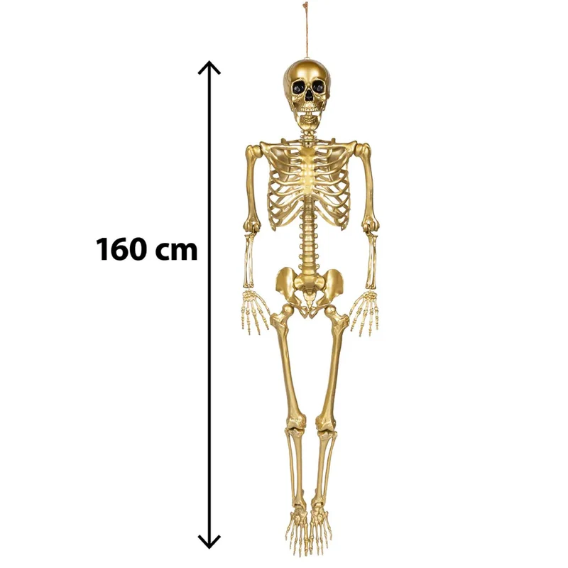 Halloween Deko Skelett Gold | 160 cm