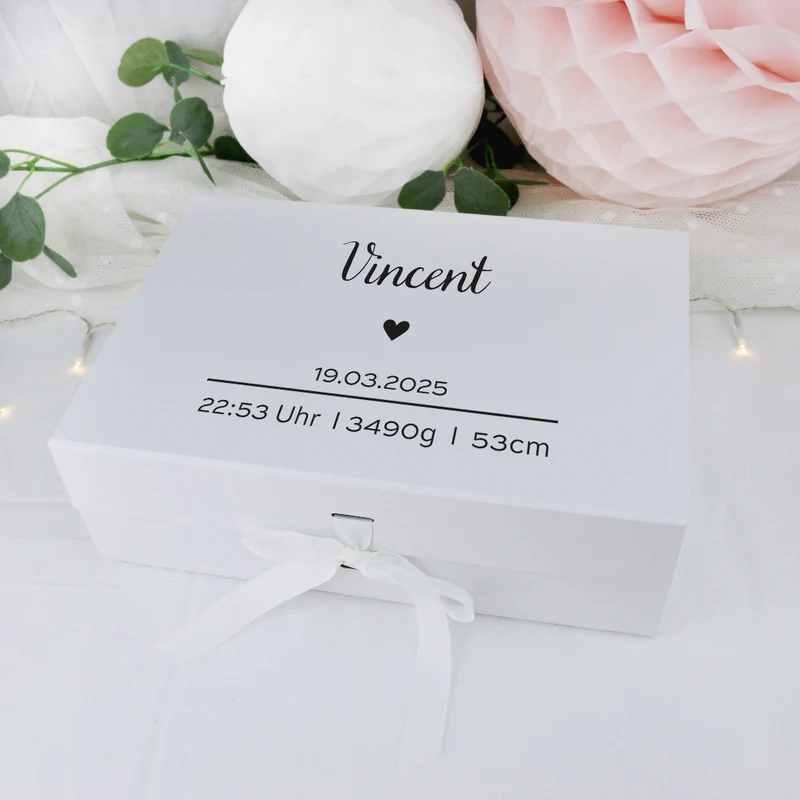 Personalisierte Geschenkbox zur Geburt
