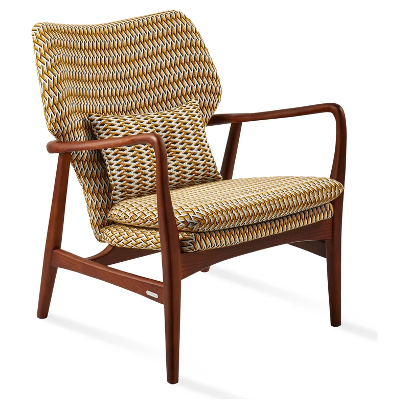 Lounge Chair GEO PIGGY gelb-braun
