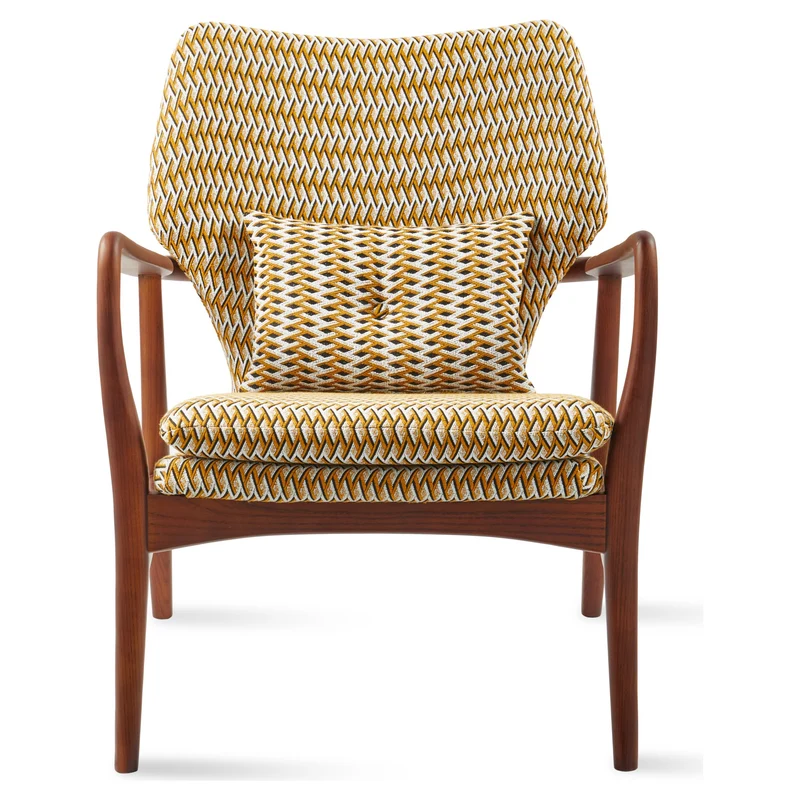 Lounge Chair GEO PIGGY gelb-braun