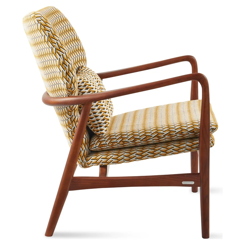 Lounge Chair GEO PIGGY gelb-braun