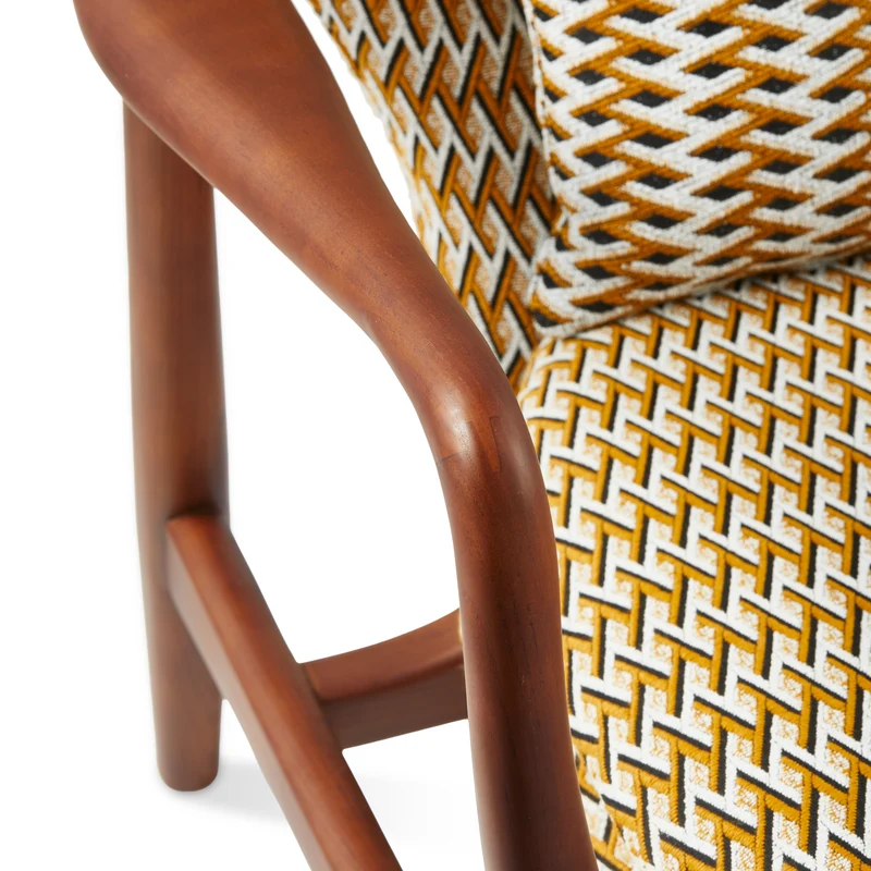 Lounge Chair GEO PIGGY gelb-braun