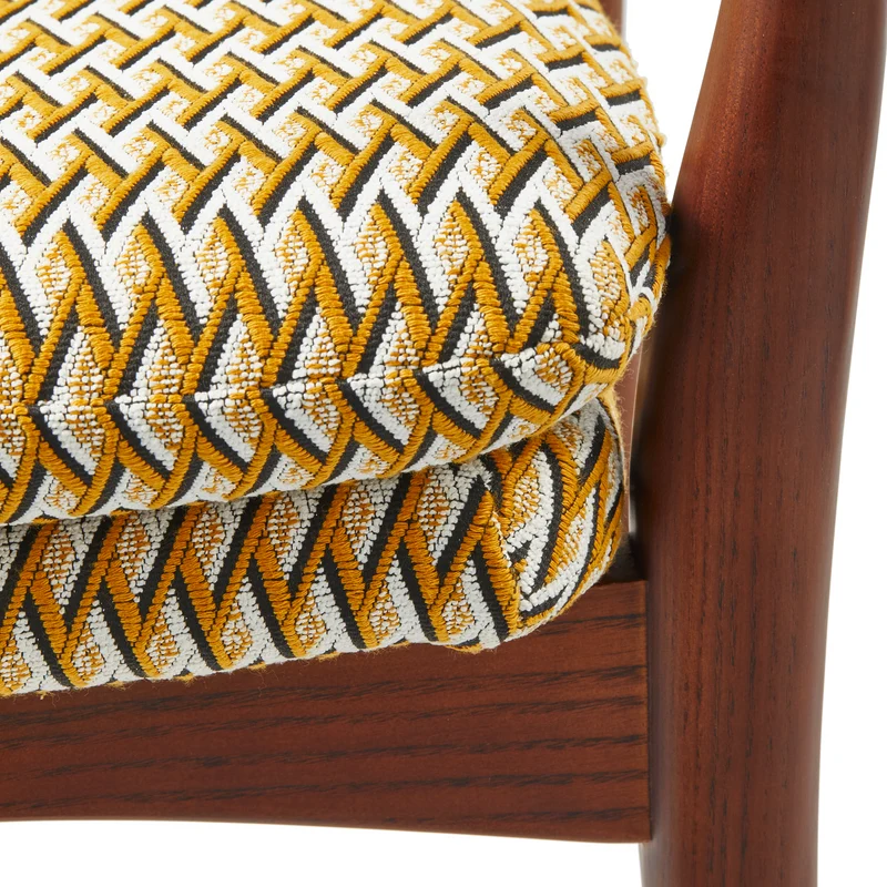 Lounge Chair GEO PIGGY gelb-braun