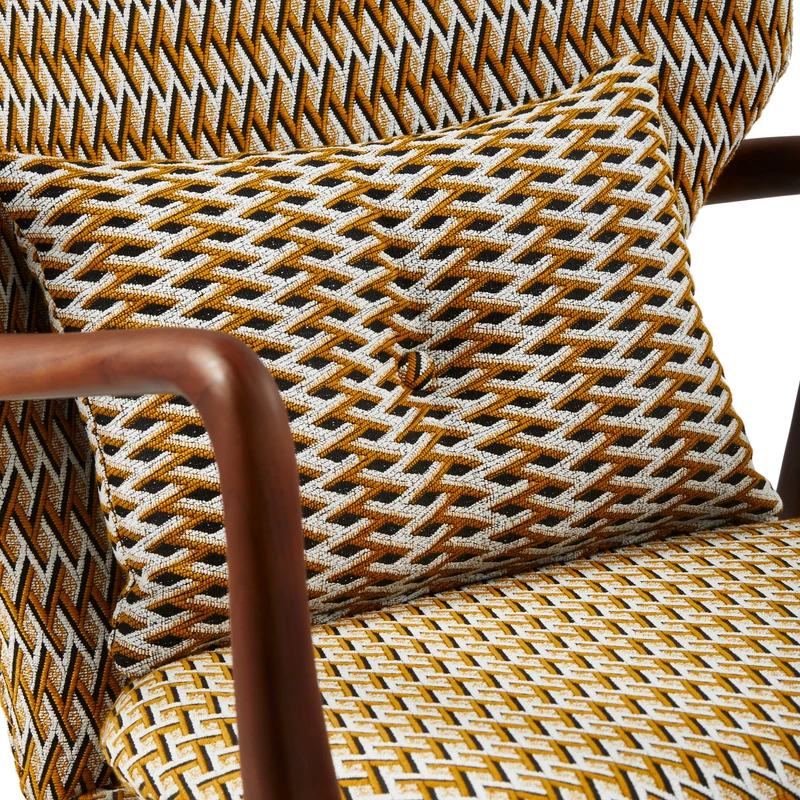 Lounge Chair GEO PIGGY gelb-braun