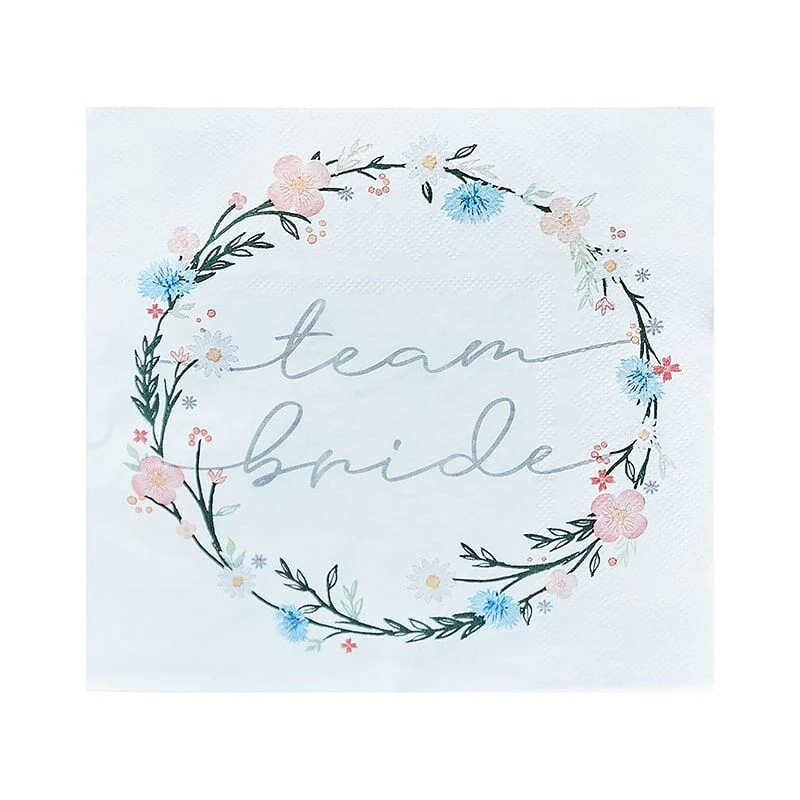 Boho Servietten Team Bride (16 Stück)