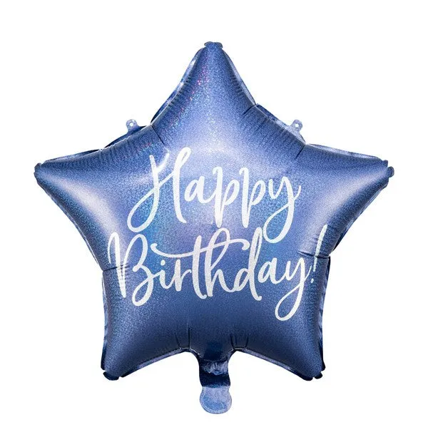 Folienballon Stern Happy Birthday