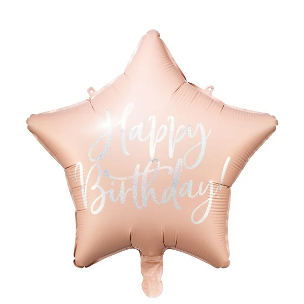 Folienballon Stern Happy Birthday