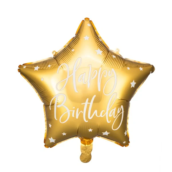 Folienballon Stern Happy Birthday
