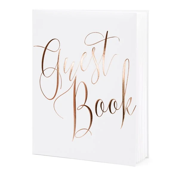 Gästebuch mit Schriftzug metallic