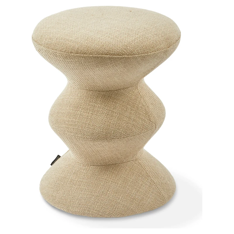 Hocker SMOOTH FABRIC SOFT ZIG ZAG beige
