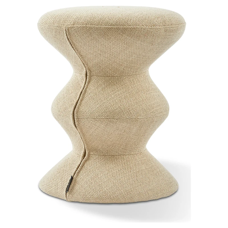 Hocker SMOOTH FABRIC SOFT ZIG ZAG beige
