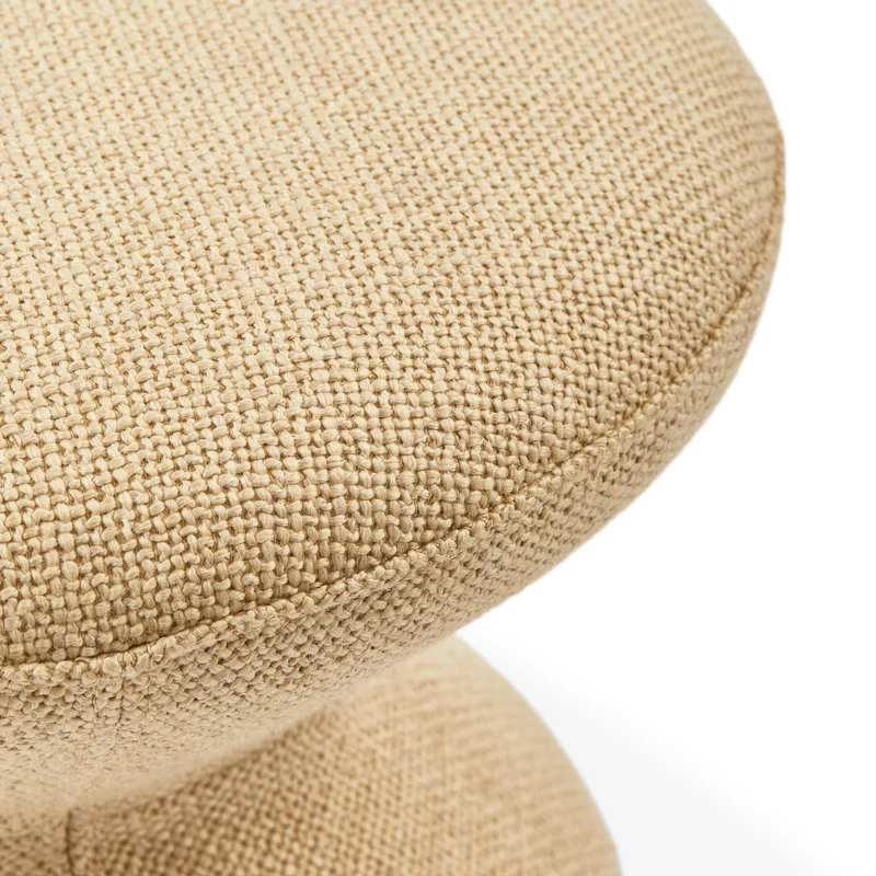 Hocker SMOOTH FABRIC SOFT ZIG ZAG beige