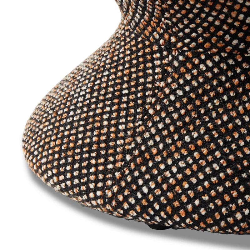 Hocker SPECKLED SOFT ZIG ZAG braun
