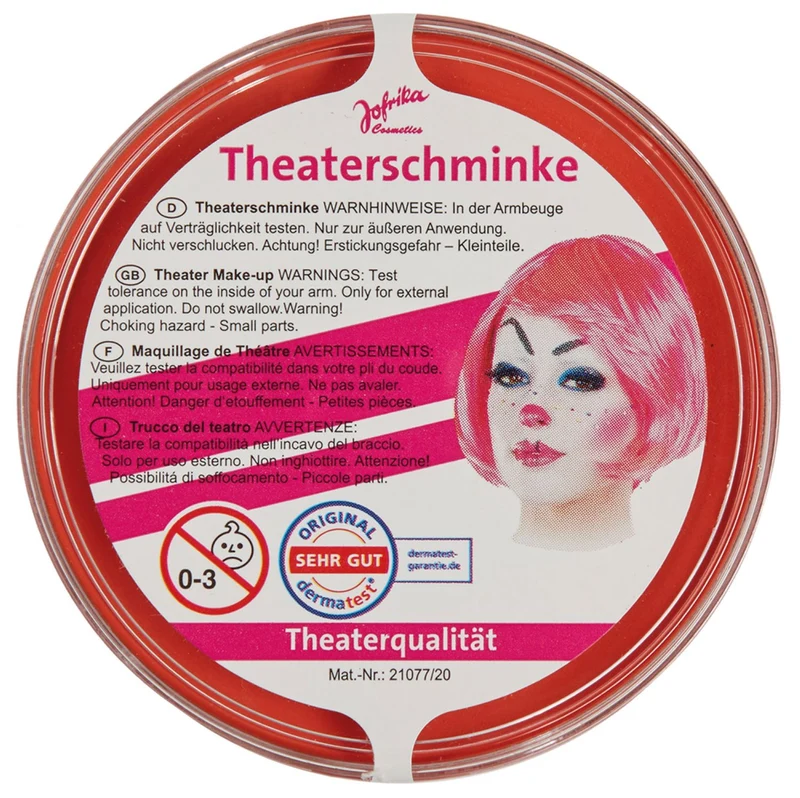 Jofrika Theaterschminke in Theaterqualität 30g | Orange