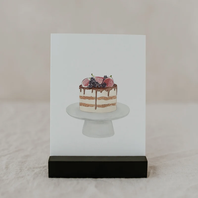 Eulenschnitt Aquarellkarten Naked Cake 3er-Set