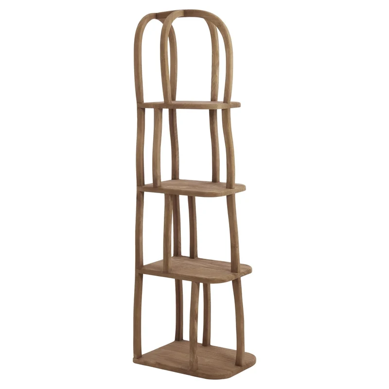Regal LOWE grau-braun 53x40x175cm