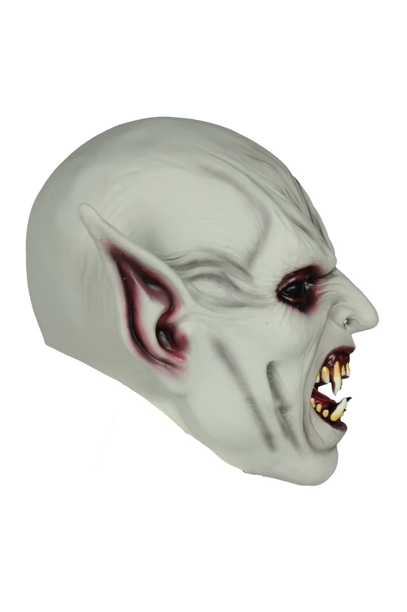 Halloween Latex Maske "Creepy Vampire" | Grau