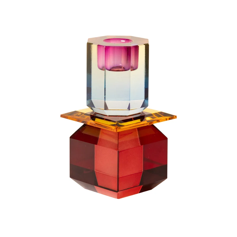 Kristallhalter AURORA in Bordeaux/Bernstein/Blau Ombre