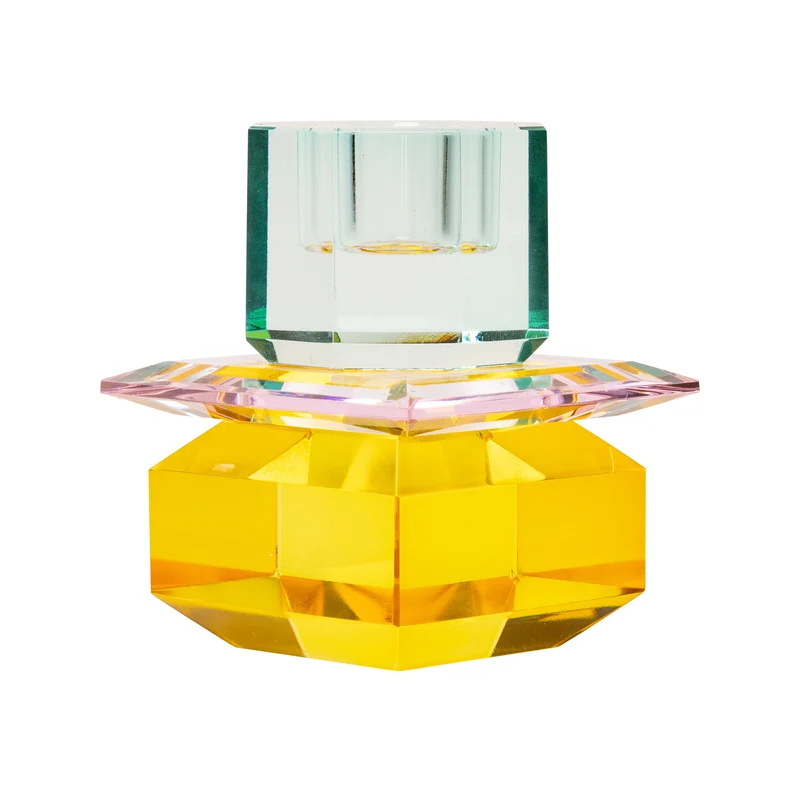 Kristallhalter LUMINA in Pink/Gelb/Hellminze