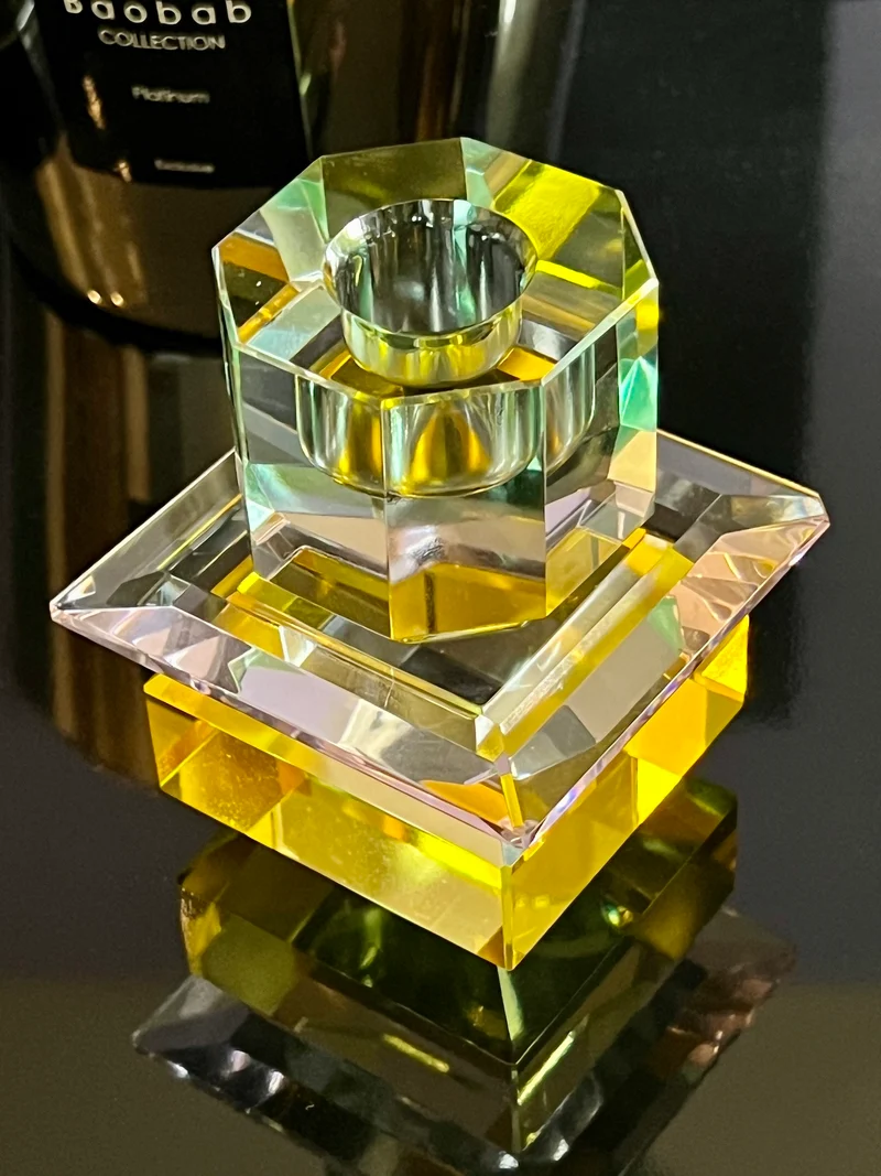 Kristallhalter LUMINA in Pink/Gelb/Hellminze