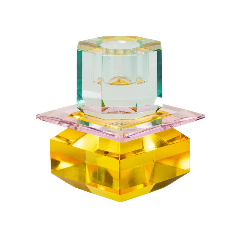 Kristallhalter LUMINA in Pink/Gelb/Hellminze