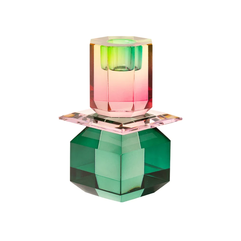 Kristallhalter AURORA in Blaugrün/Hellpink/Pink Ombre
