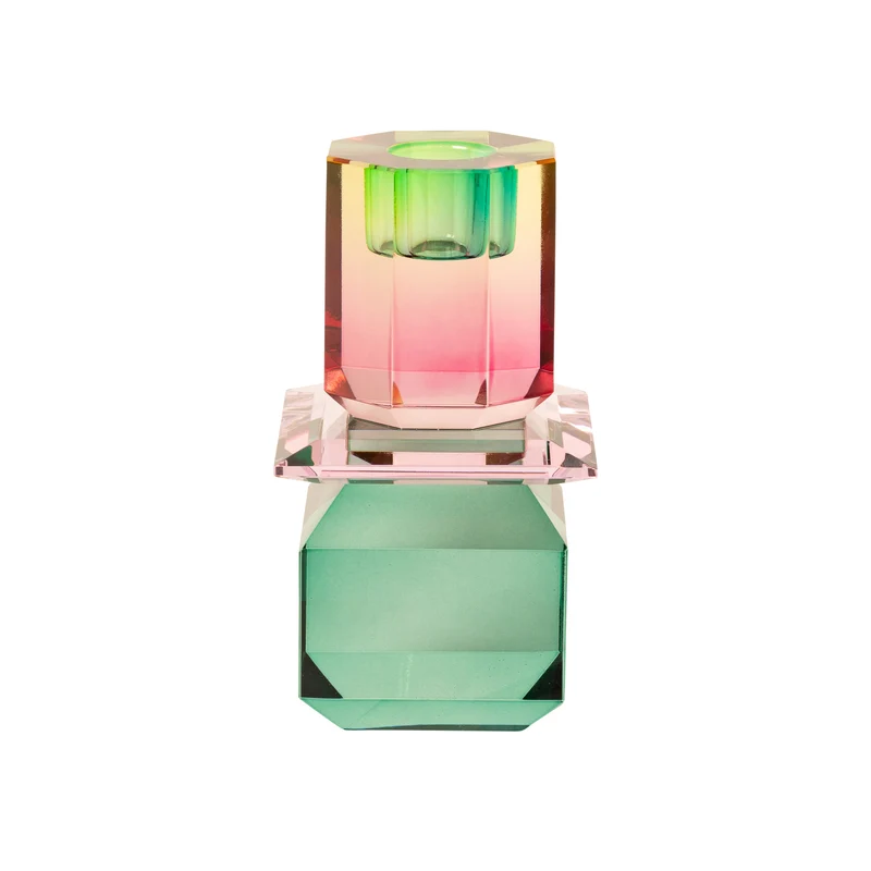 Kristallhalter AURORA in Blaugrün/Hellpink/Pink Ombre