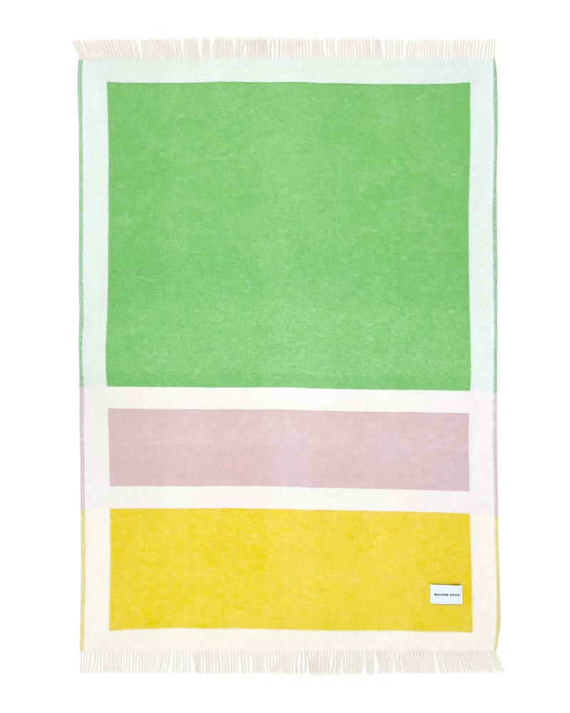Wolldecke COLOR BLOCK No.2, gelb