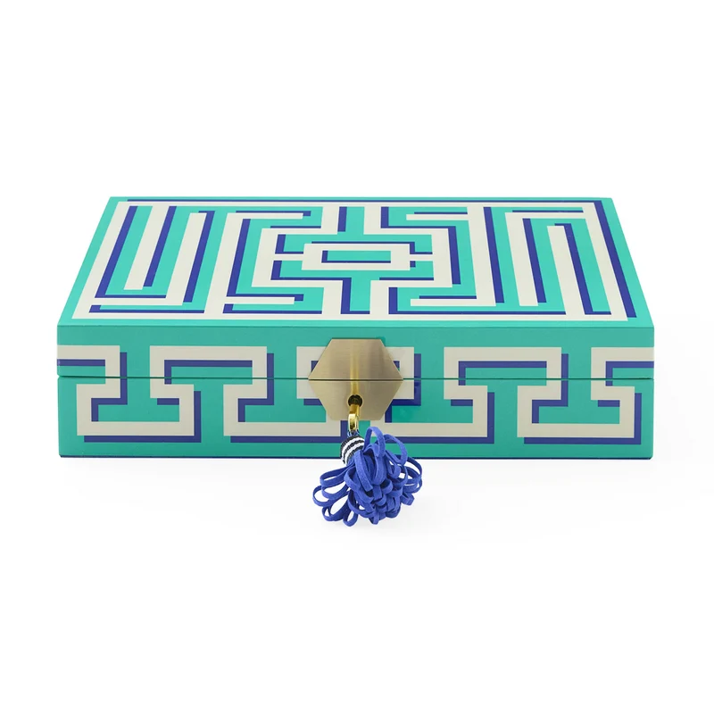 Schmuckbox LABYRINTH türkis