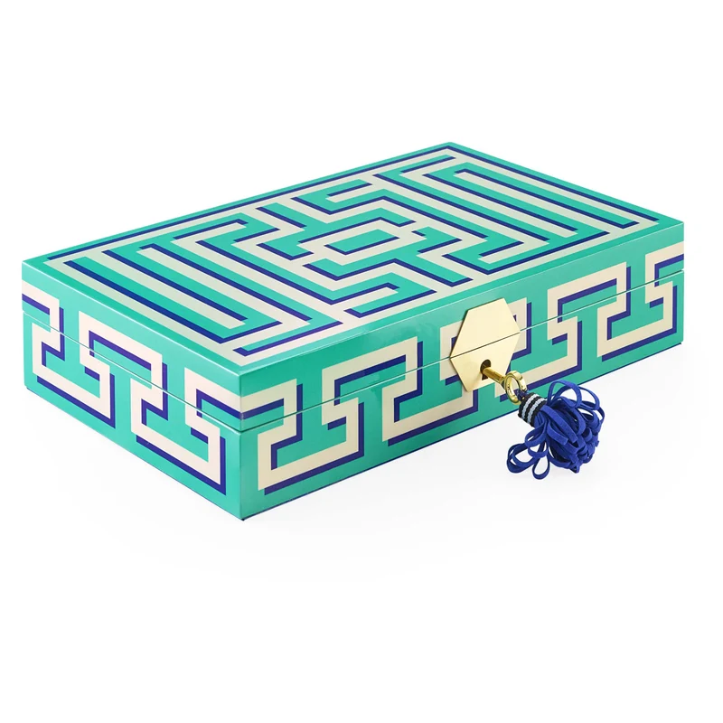 Schmuckbox LABYRINTH türkis