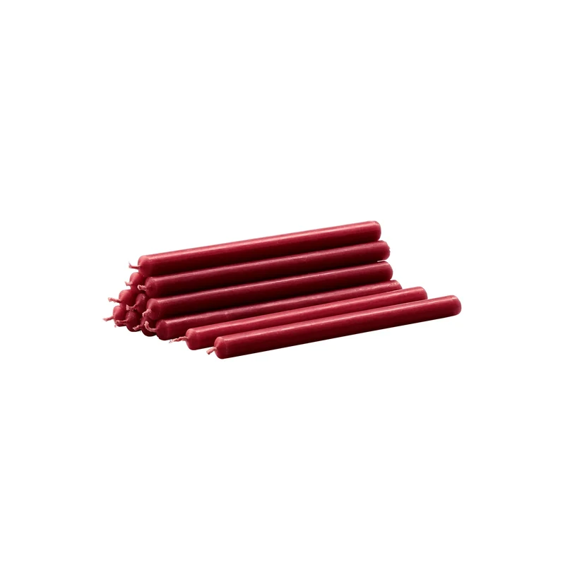 Kerzen im 12er Set Ø 1,3 cm - Stoff Nagel