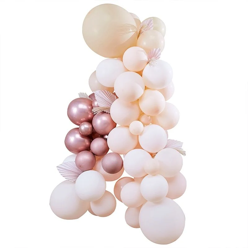 Ballon Girlande Set Farbmix und Pampas (71-teilig)