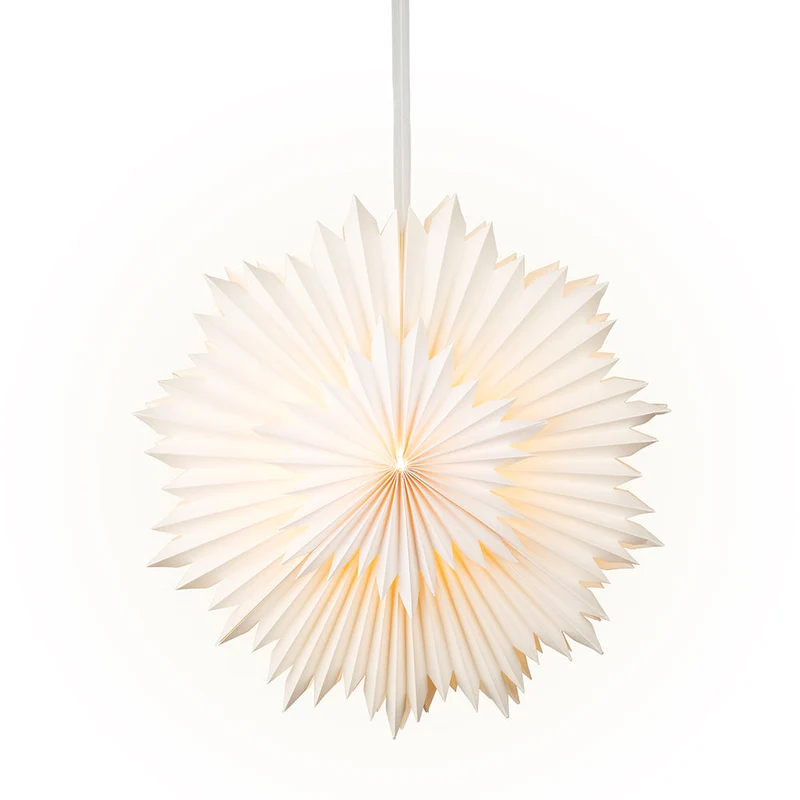 LED Papierstern 40 cm weiß