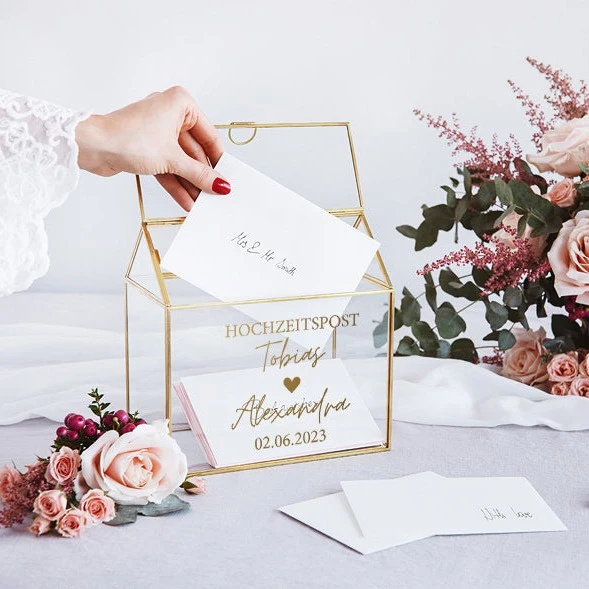 Personalisierter Aufkleber für Briefbox Hochzeitspost
