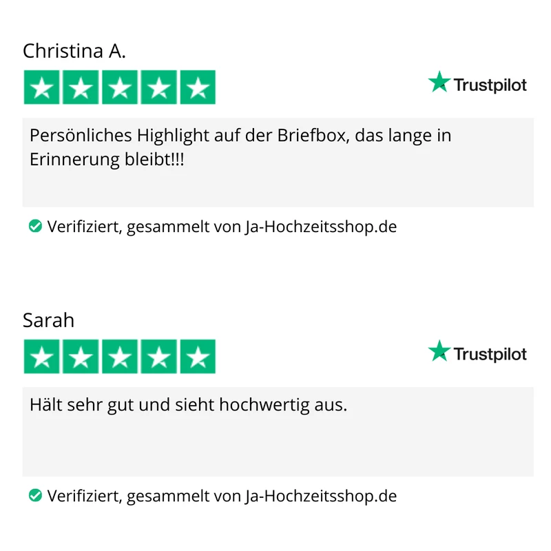 Personalisierter Aufkleber für Briefbox Hochzeitspost
