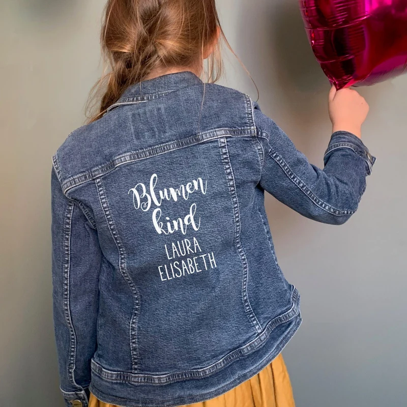 Personalisiertes Bügelbild Blumenkind