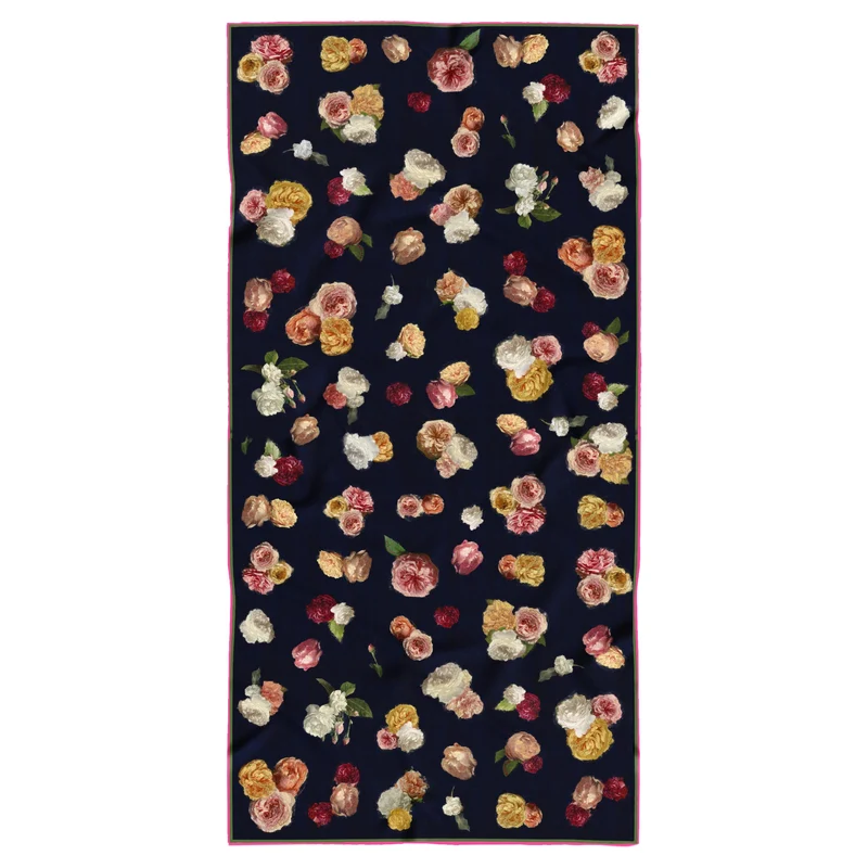 Seidenschal ROSE, dunkelgrau, 200x100cm