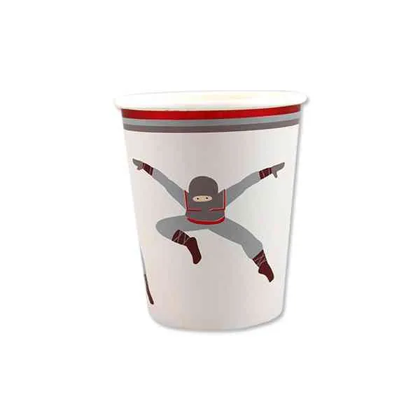 Pappbecher-Set GRATIS (Bedingungen siehe Produkttext!) 8 Stück Set NINJA Partybecher