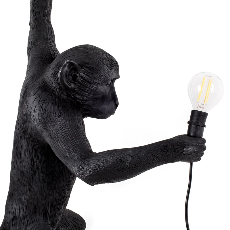 Lampe MONKEY HANGING links schwarz H76,8