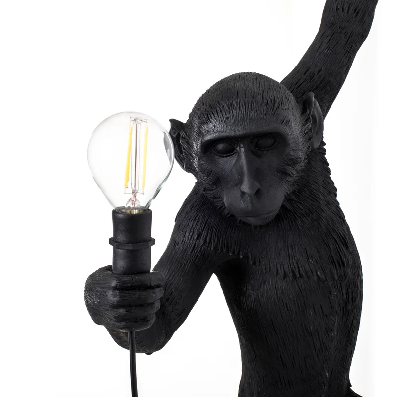 Lampe MONKEY HANGING links schwarz H76,8