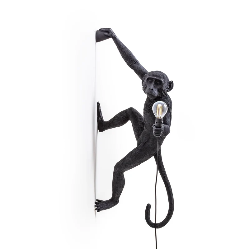 Lampe MONKEY HANGING 02 rechts schwarz H65